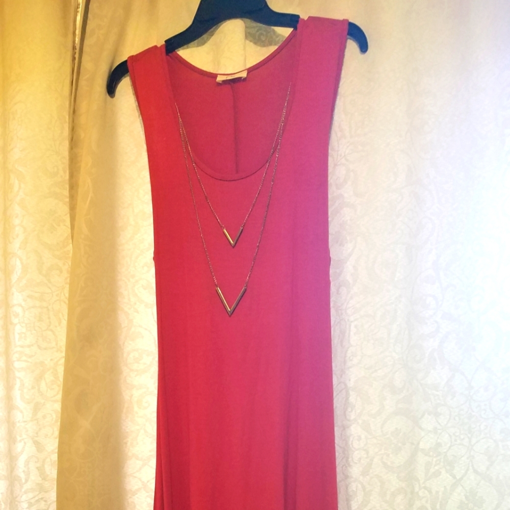 Pinc Vibrant Red Midi Dress